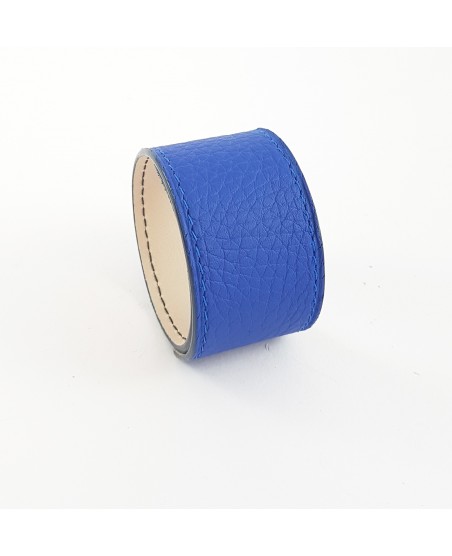 Bracelet manchette veau bleu électrique